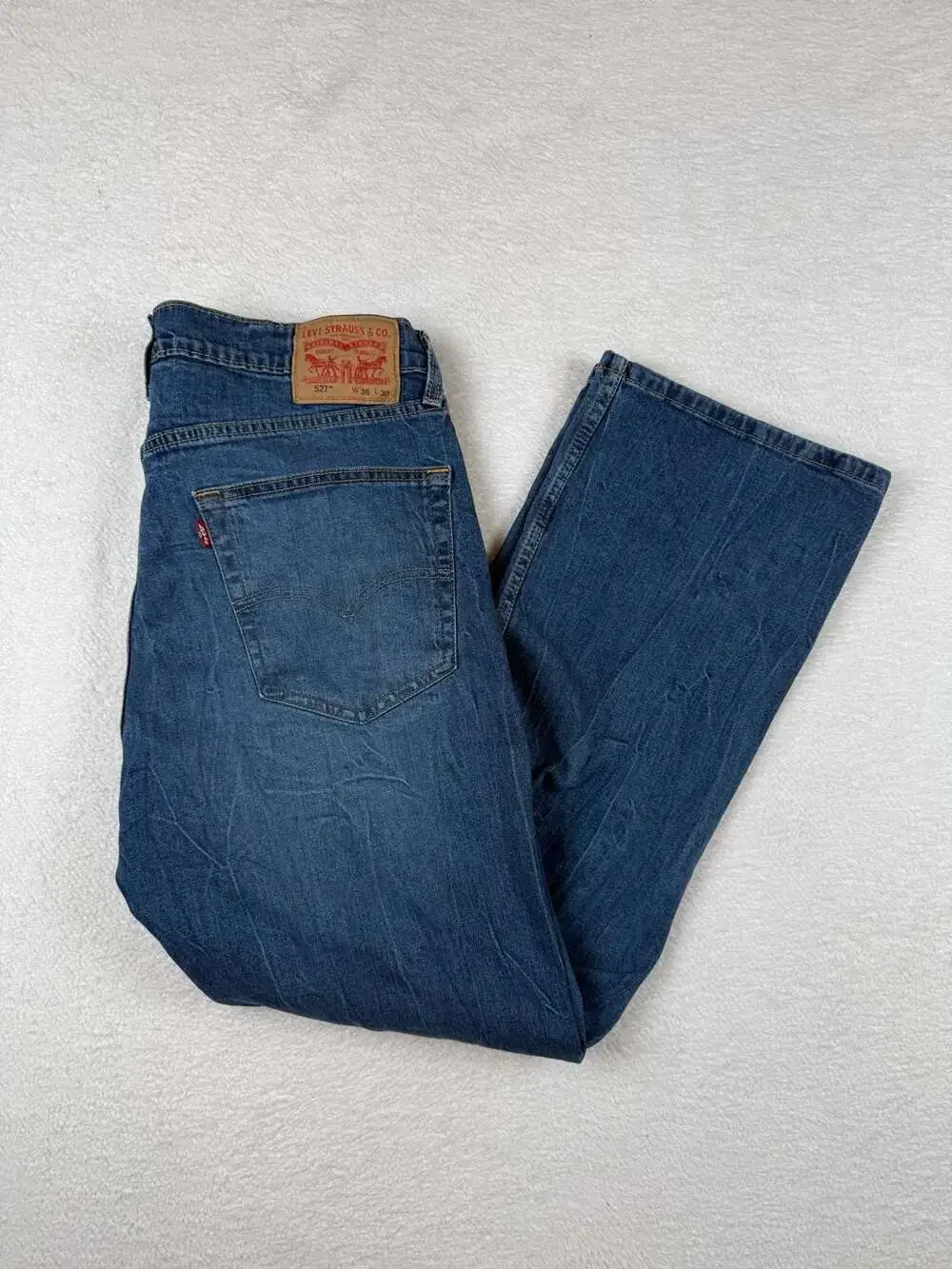 Levi's 527 Men's Slim Bootcut Medium Wash Blue Jeans Size 36x30